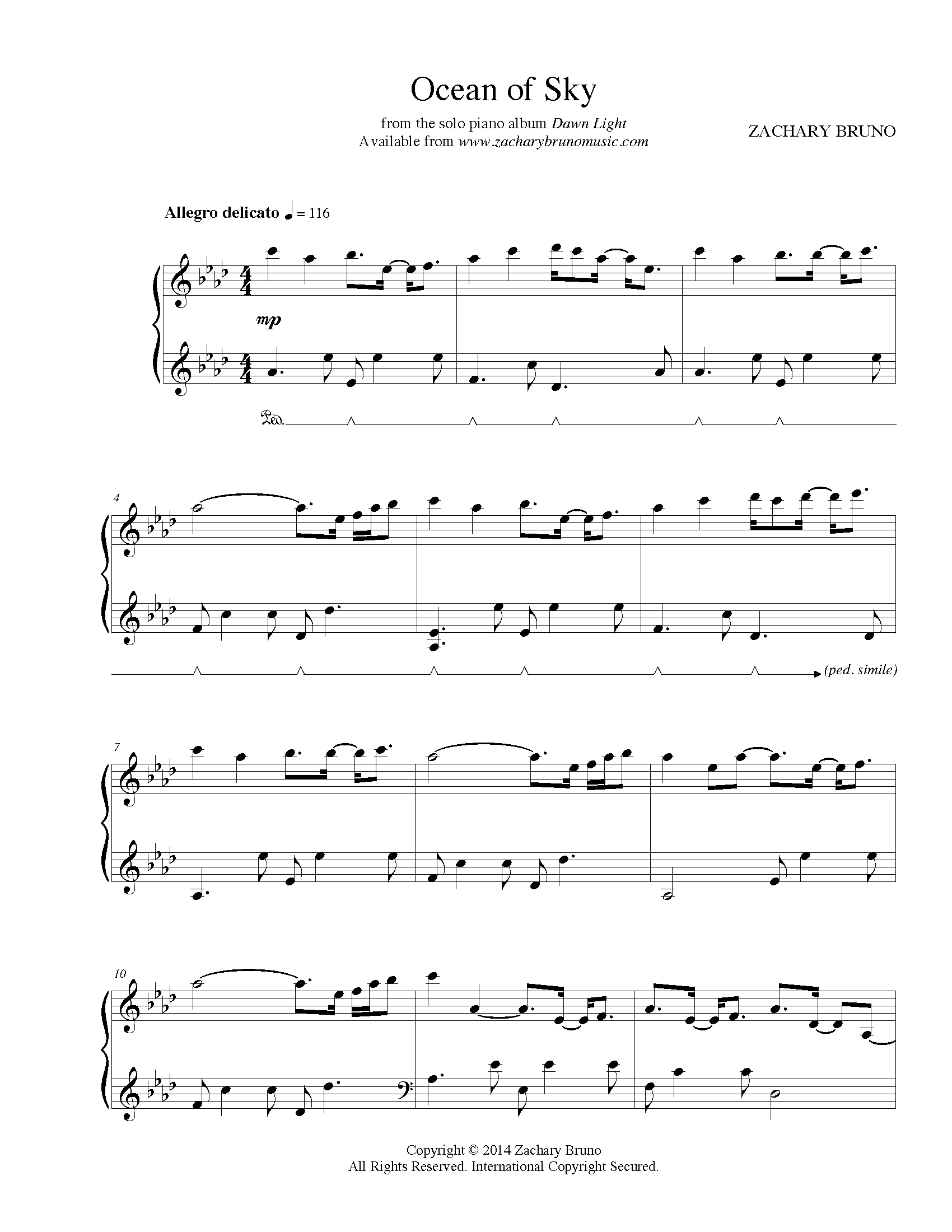 Ocean of Sky (Digital Sheet Music)