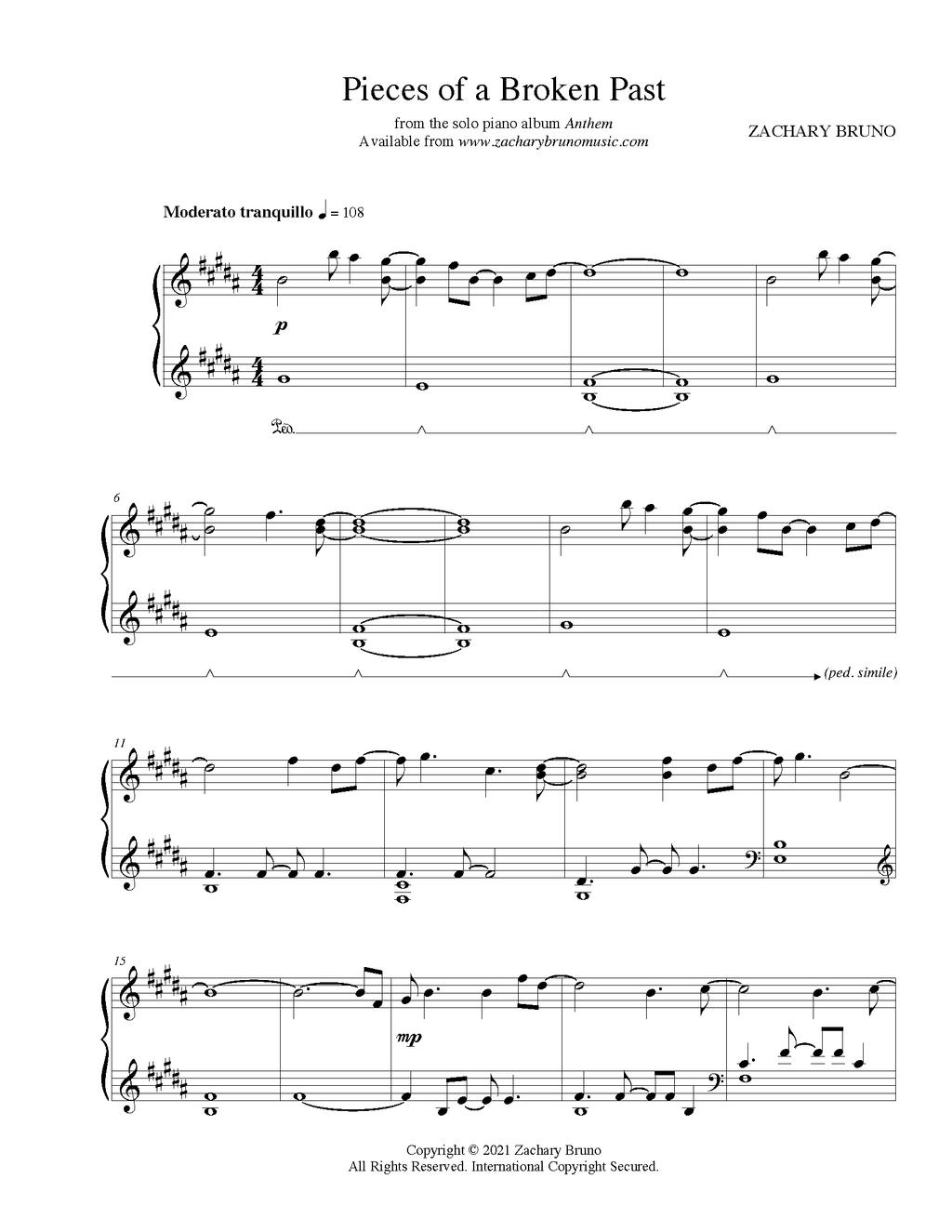 All Available Sheet Music — 17 PDFs (Digital Bundle)