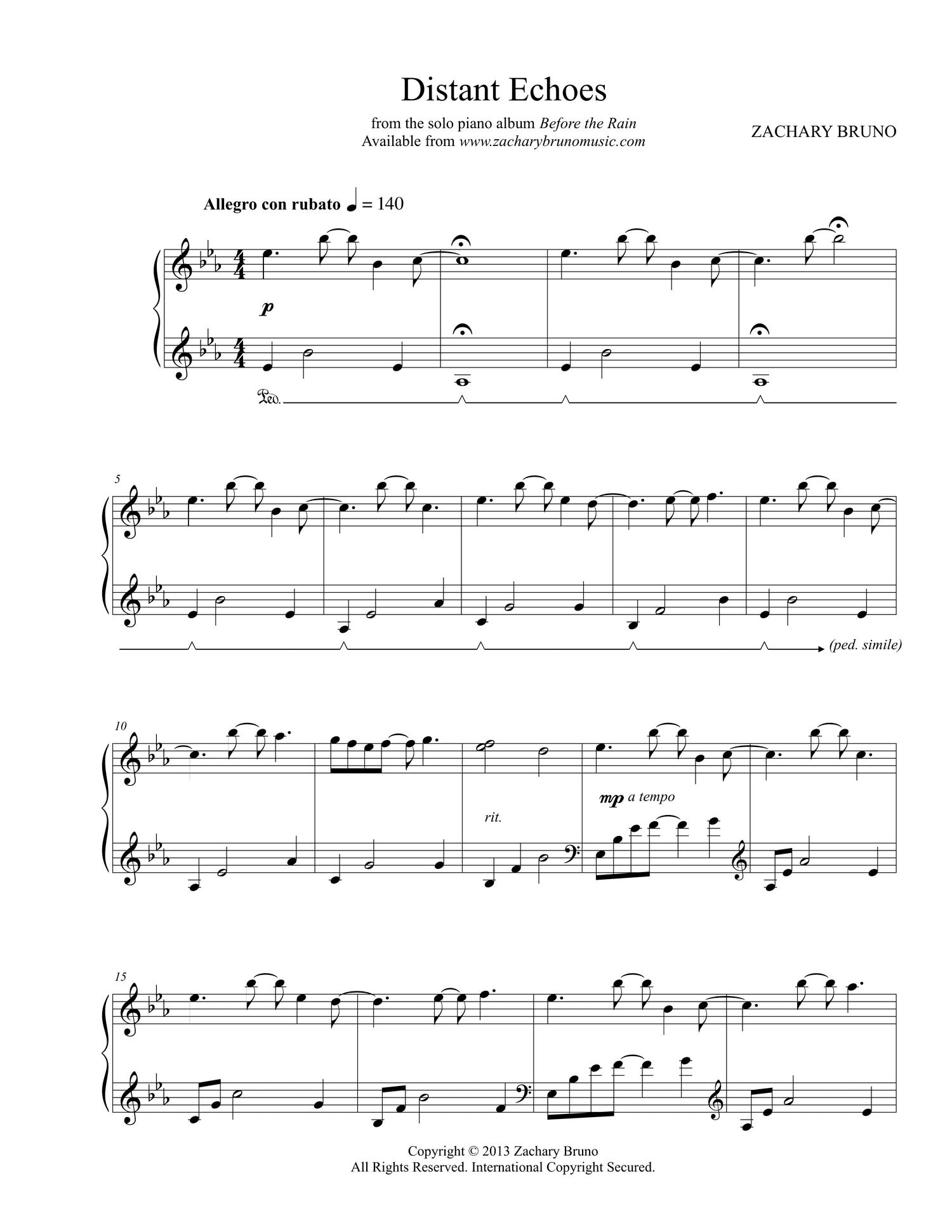 Distant Echoes (Digital Sheet Music)